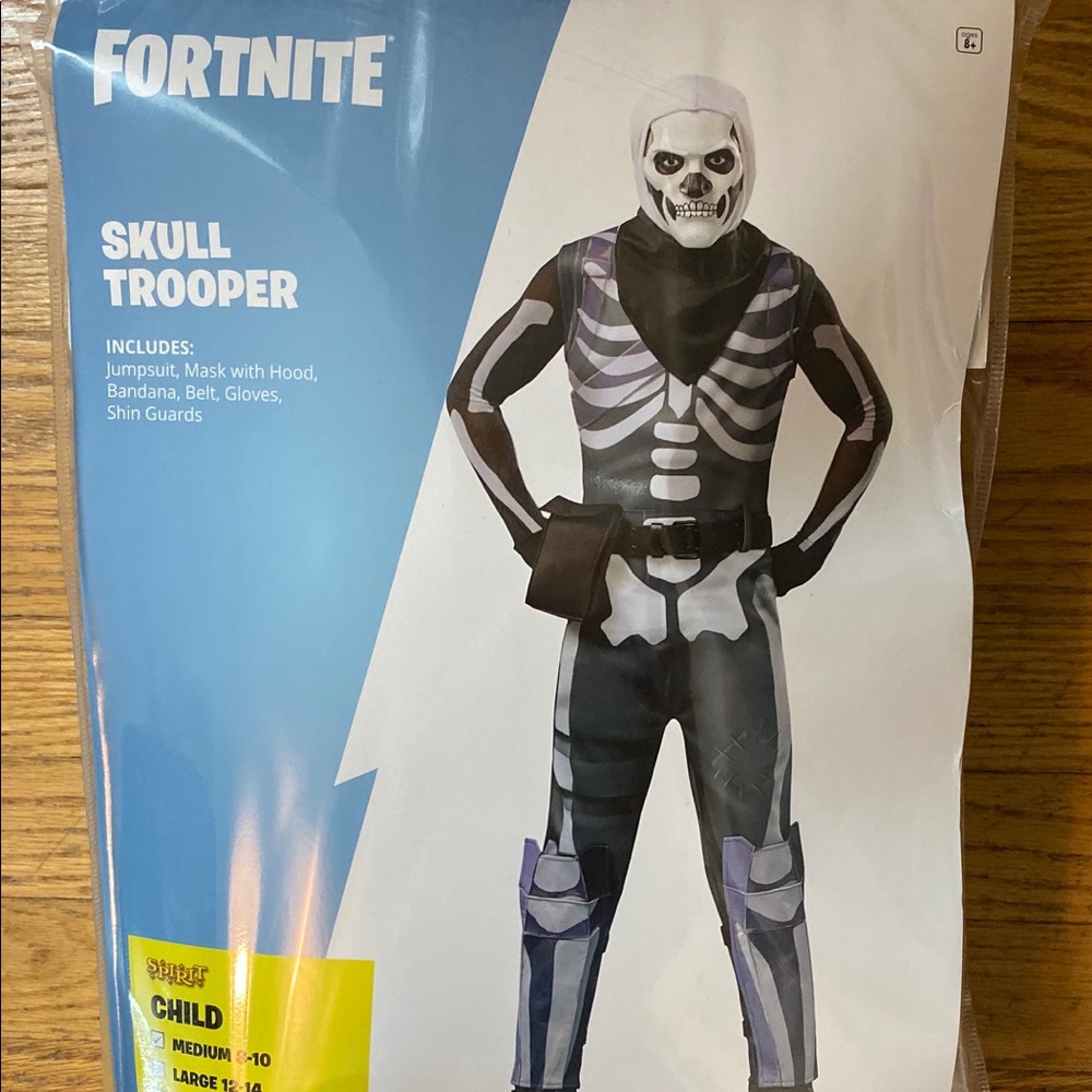 Fortnite skull trooper costume(Spirit Halloween)